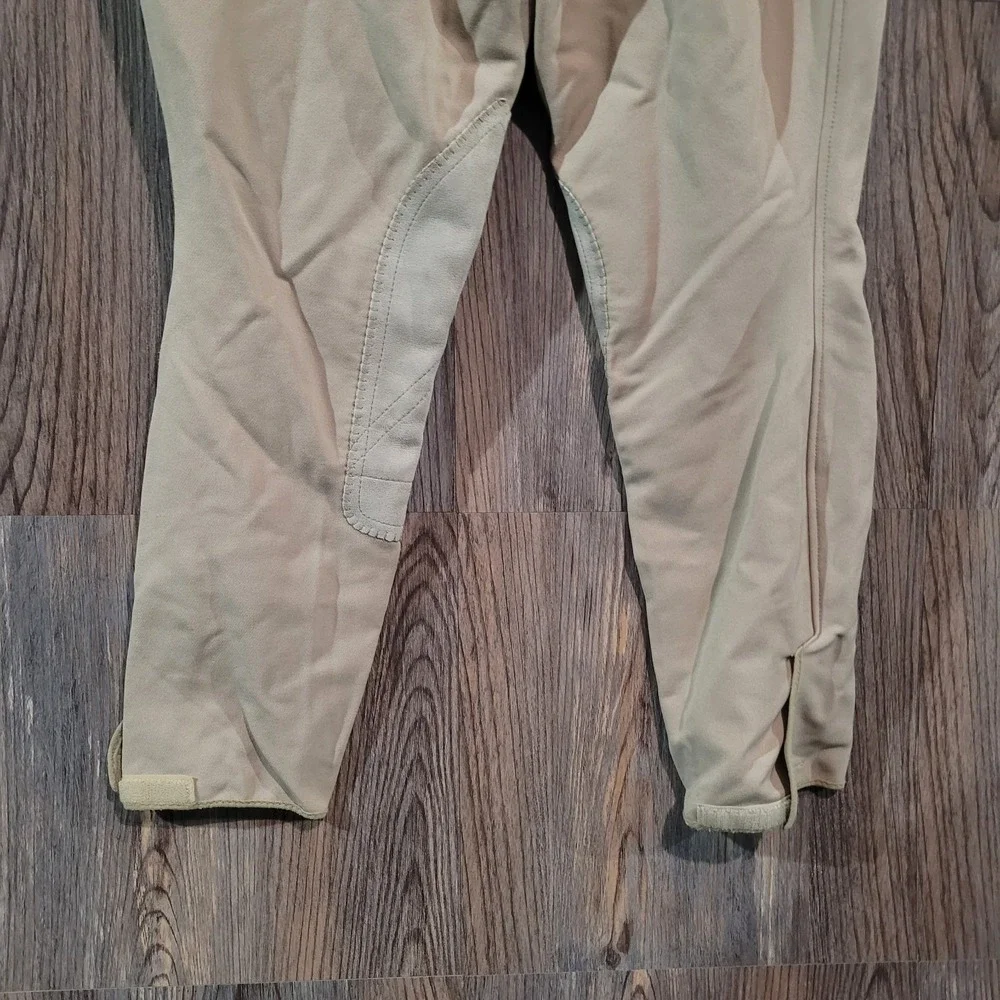 Pikeur Knee Breeches Size 30 x 26.5 Beige Side Zip Adjustable Ankle Equestrian